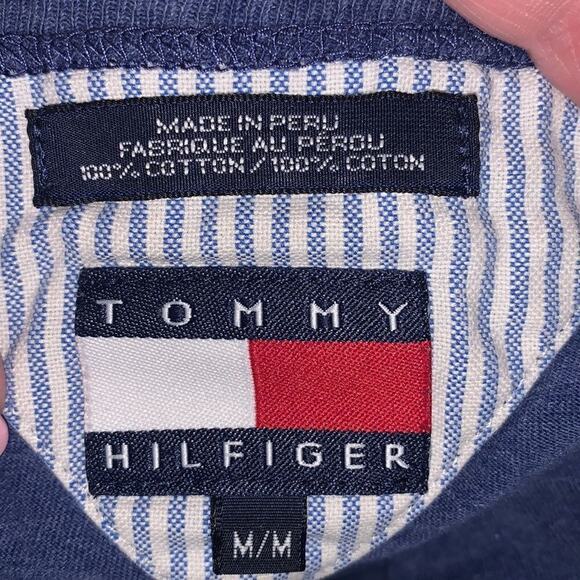 TOMMY HILFIGER blue long sleeve t-shirt Medium - Picture 5 of 5